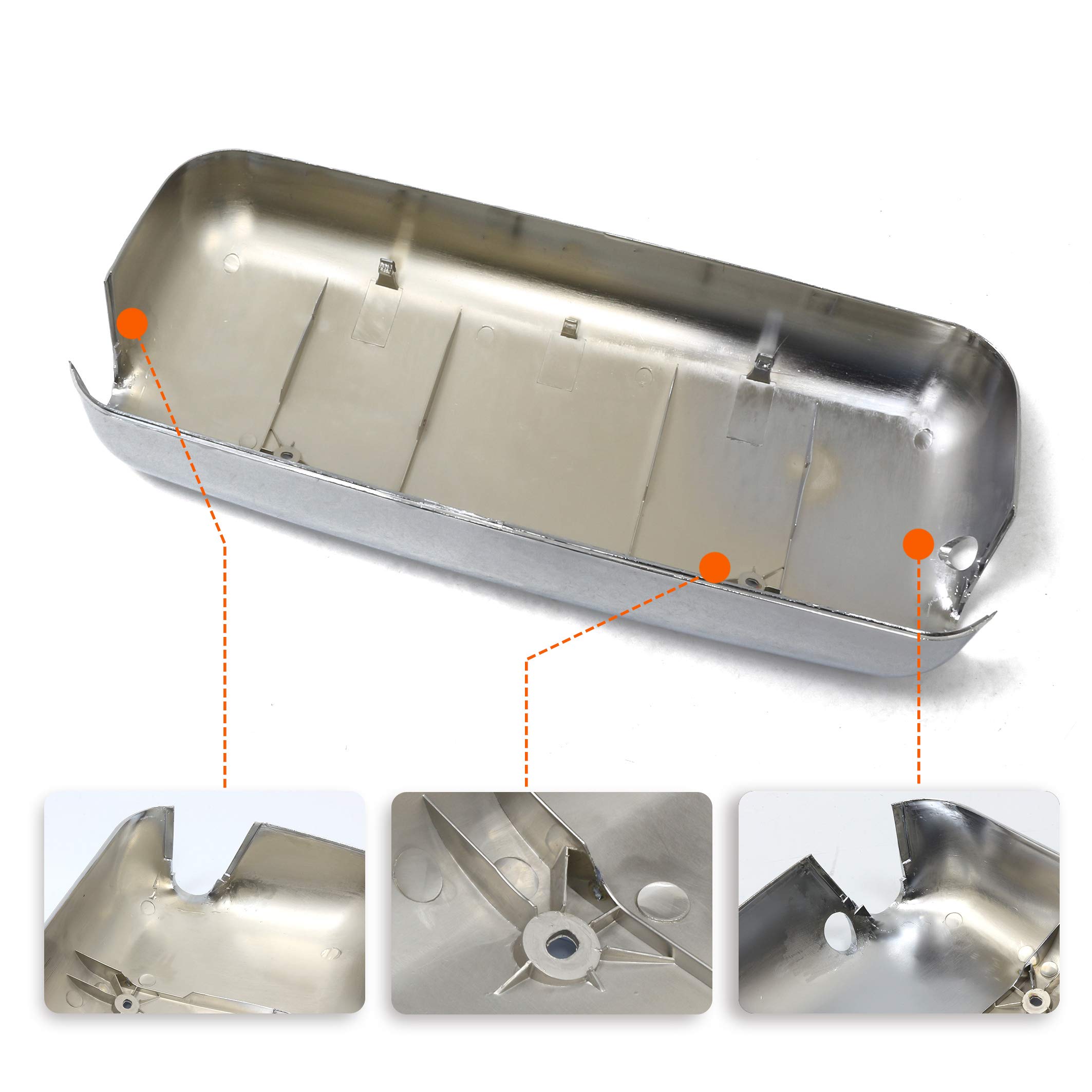 Pair Of Chrome Mirror Covers For Freightliner Century & Columbia Trucks (2005+) | QSC Brand, Left & Right 6 thumbnail image
