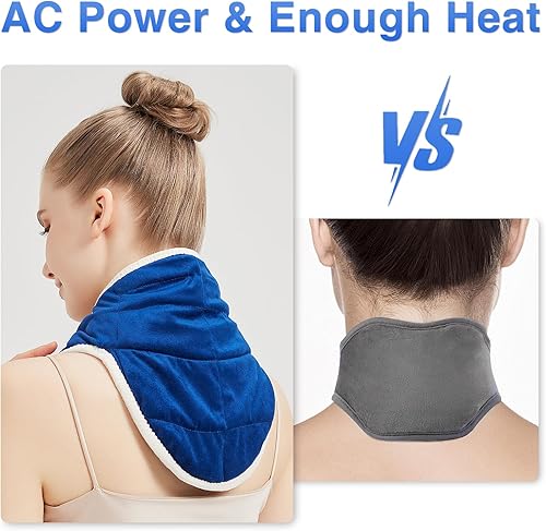 Miniatura 6 de AOBOCO Almohadilla térmica de cuello con peso para el cuello - Envoltura eléctrica para el cuello para aliviar el dolor de cuello, calentador de