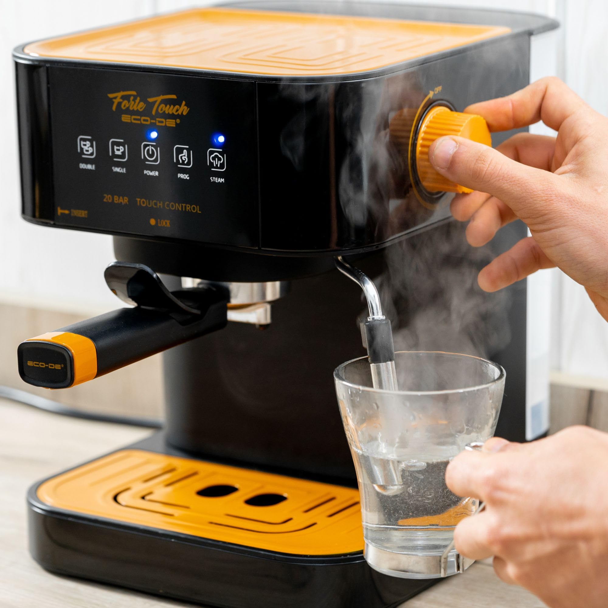 ECODE® Set Idee Regalo Piccoli Elettrodomestici Utili per Cucina e Casa, Offerta Macchina Caffè Espresso Cialde e Macinato + Macinacaffè Elettrico – Idea Regalo per Compleanno, Matrimonio ed Amici