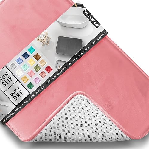 Miniatura 13 de Clara Clark - Tapetes para baño de espuma viscoelástica, terciopelo y felpa ultra suave, antideslizantes, lavables a máquina y de secado rápido,