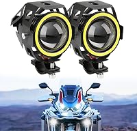 DREAMIZER Motoros Első Fényszóró Angyal Szem DRL Világítással - 12/24V Vízálló Ködlámpa R1200GS Kompatibilis ATV UTV Terepjárókhoz 1