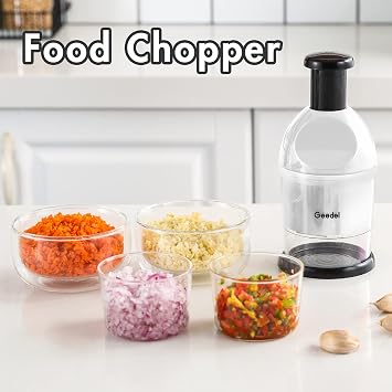 Food Chopper and Manual Food Chopper Bundle