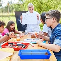 Vista 7 de Maitys 24 Pcs Art Trays Plastic Activity Tray for Kids Craft Stackable Shallow Storage Organizer Serving for DIY School Books Home Painting Projects