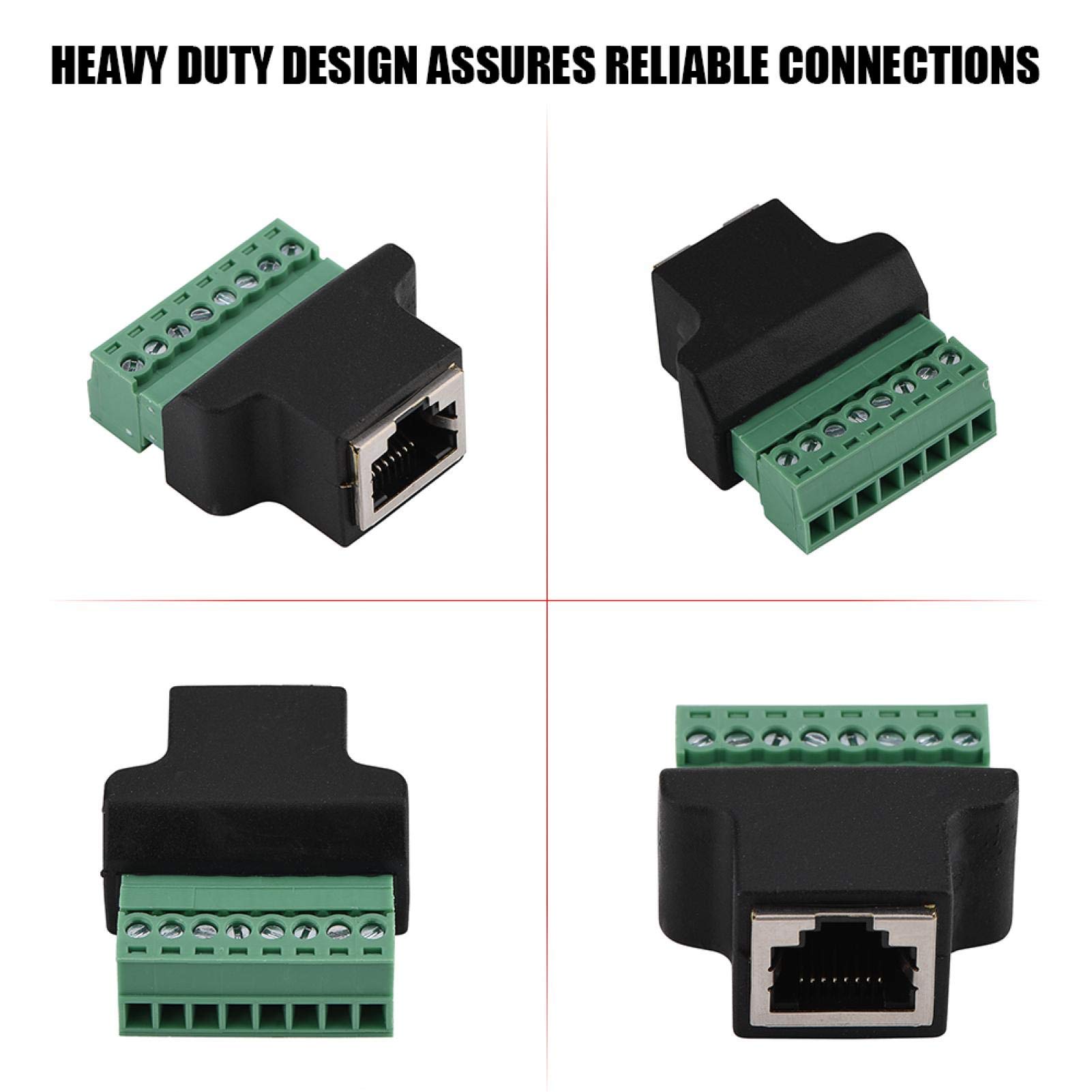 Adattatore RJ45 Femmina A Morsettiera A Vite 8 Pin, Connettore Per DVR E Balun, Schermato, Compatto, Secondo Standard EIA/TIA 568B