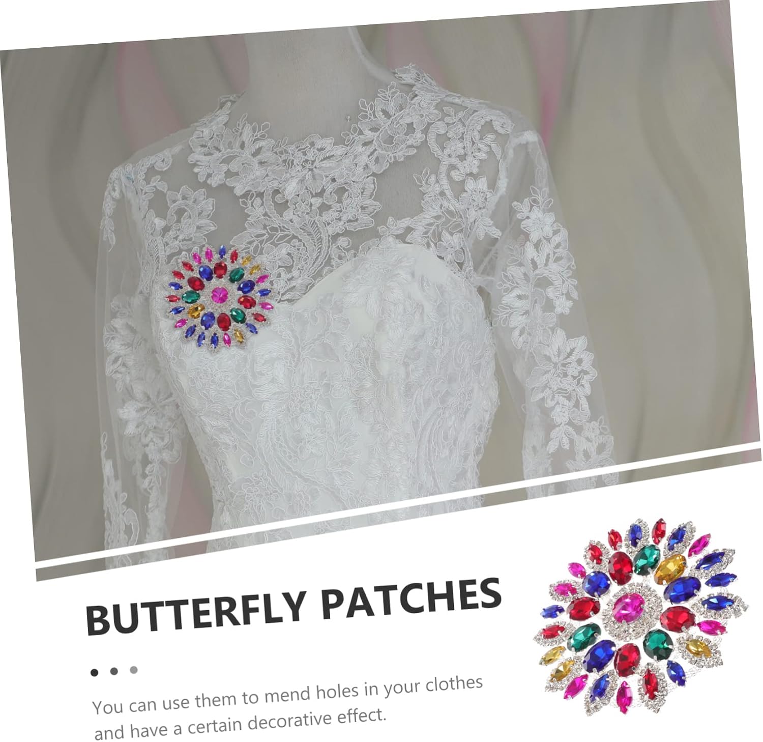 1pc Rhinestone Decor Floral Embellishment for Clothing Accessories Wedding Dress Luggage and Crafting Projects Elegant and Eye-catching Design for Various Occasions