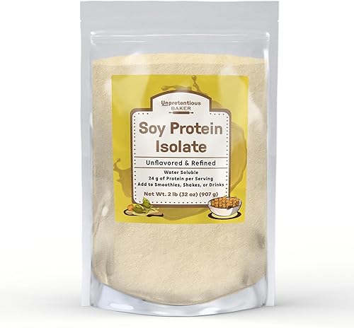 Unpretentious Panadería aislada de proteína de soja, (2 libras), buena fuente de proteínas y hierro, batidos y batidos