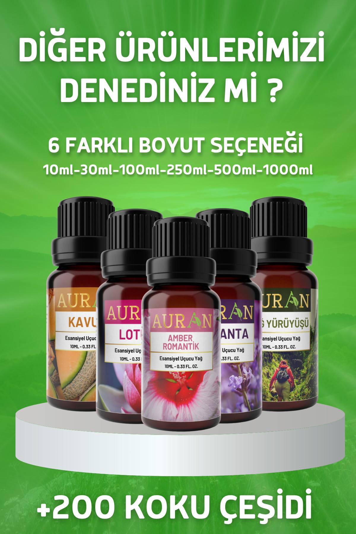 AURAN Çam Esansiyel Uçucu Koku Yağı Ortam Kokusu Doğal Yağ Sihirli Küre Hobi Esansı 10ml