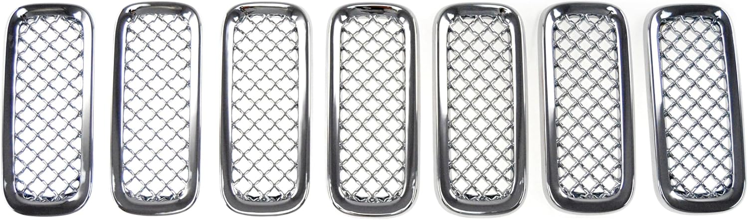 Trim Illusion Patented ABS6439BLK Tape On Gloss Black Grille Overlay Compatible with 2015-2019 Jeep Renegade Sport, Limited, Latitude