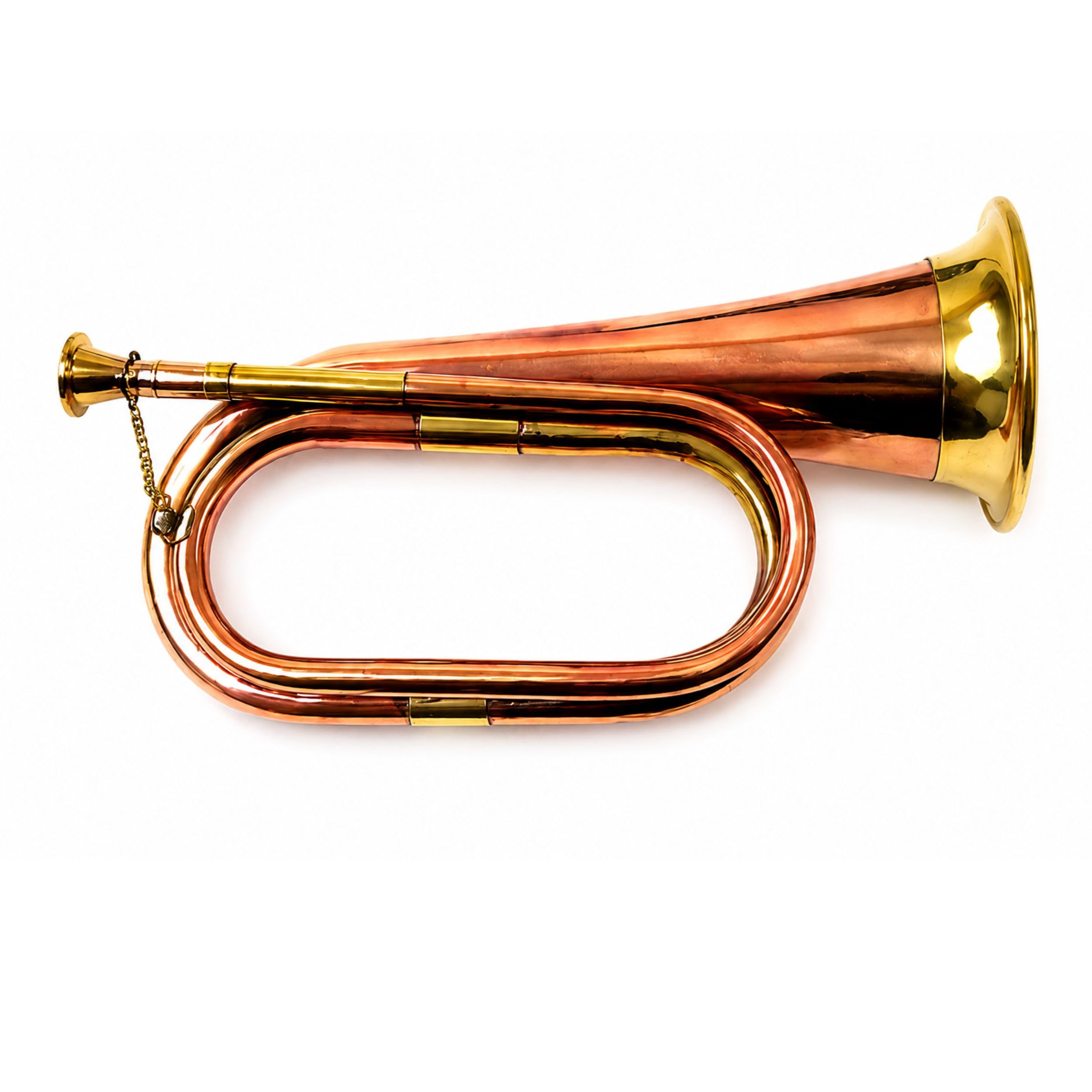 Bugle en laiton pur fait à la main Marron