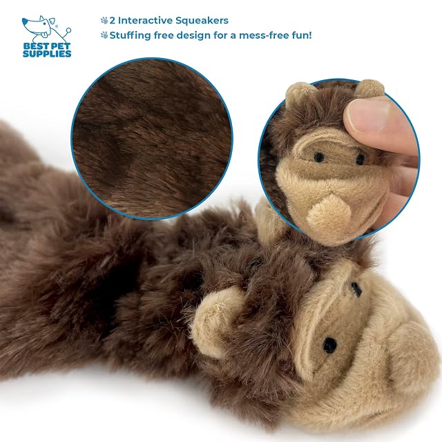Foto 4 de 6 de Mejor mascota suministros 2 en 1 Fun piel Stuffless perro Squeak juguete