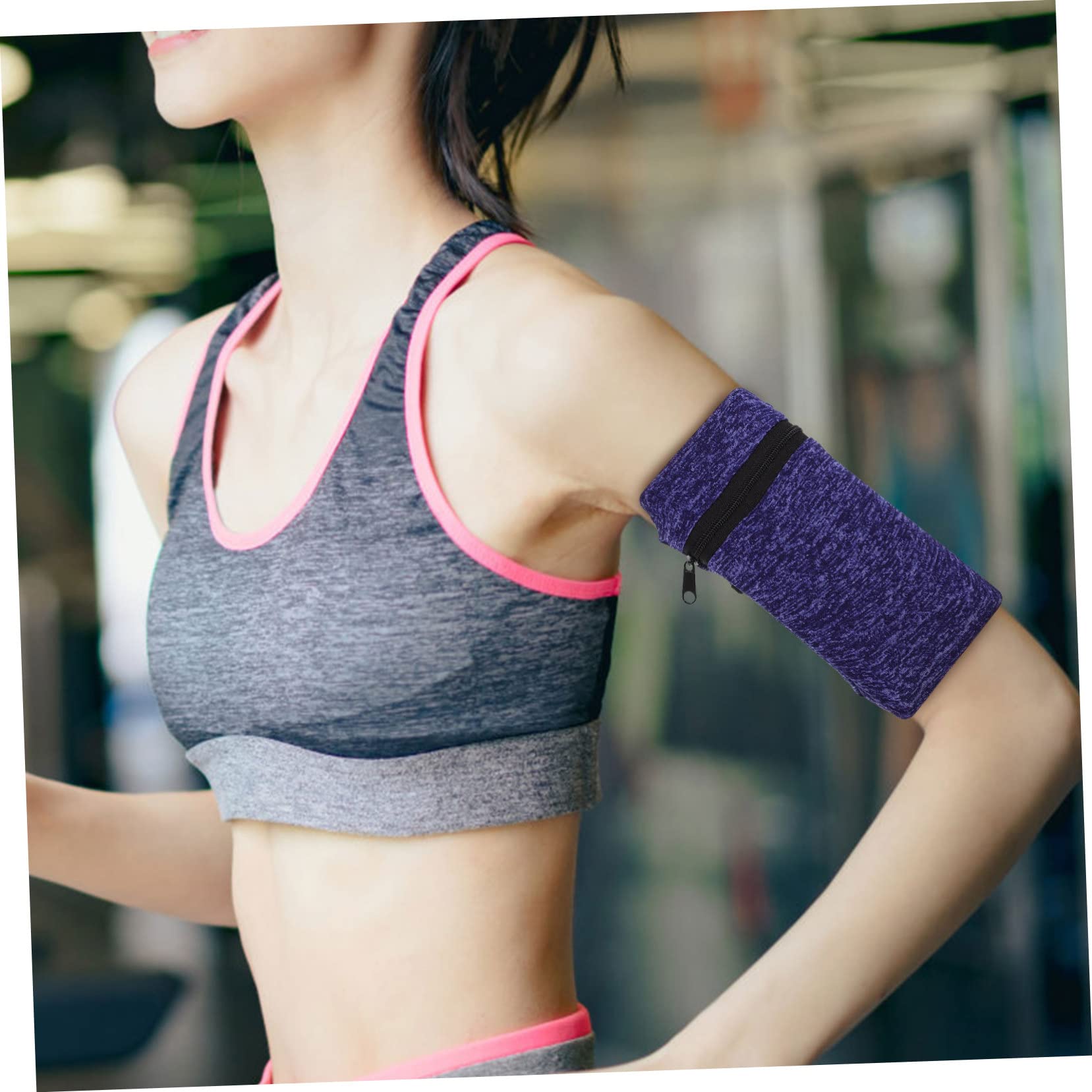 Uonlytech 5piezas Bolso Deportivo para Teléfono Móvil Funda Elástica para Correr Almacenamiento Práctico De Compartimento para Ejercicio y Actividades Al Aire