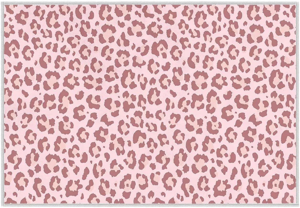 Leopard Runner Rug 2x5,Cheetah Print Rugs for Entryway,Ultra-Thin Throw Carpet Washable Kitchen Rugs Animal Print Hide Hallway Runners Rug Non Slip Indoor Door Mat for Kitchen Bathroom Bedroom,Brown