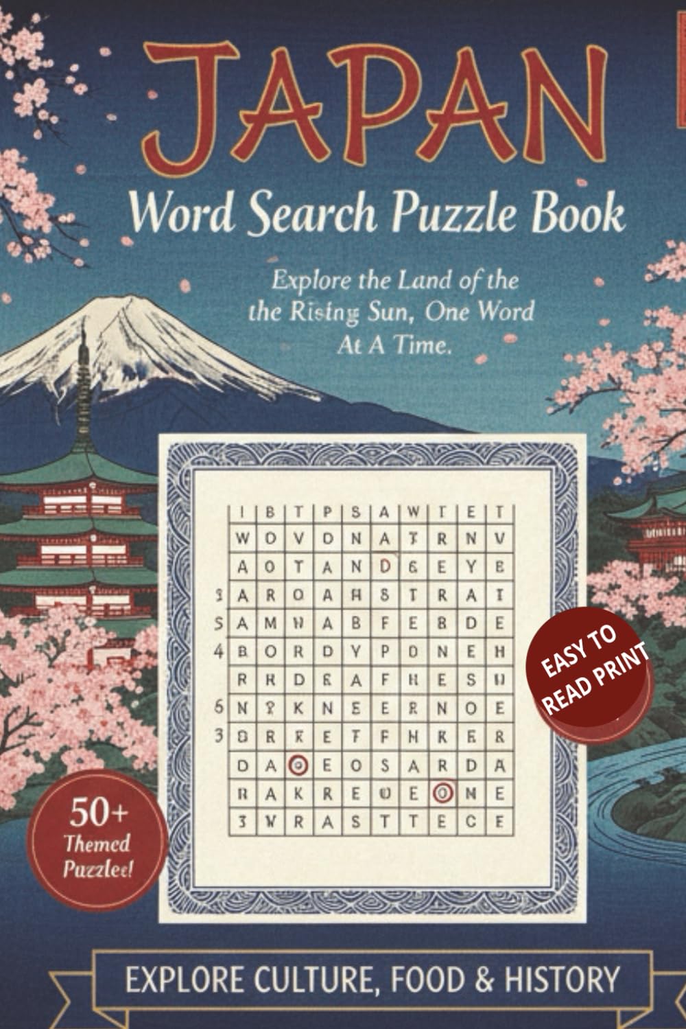 Japan Word Search Puzzle Book: Japan Word Search Puzzle Book: Word Searches with Easy to Read Print about Japanese Food, Anime, Landmarks and More | ... for Travelers, Japanophiles and Free times