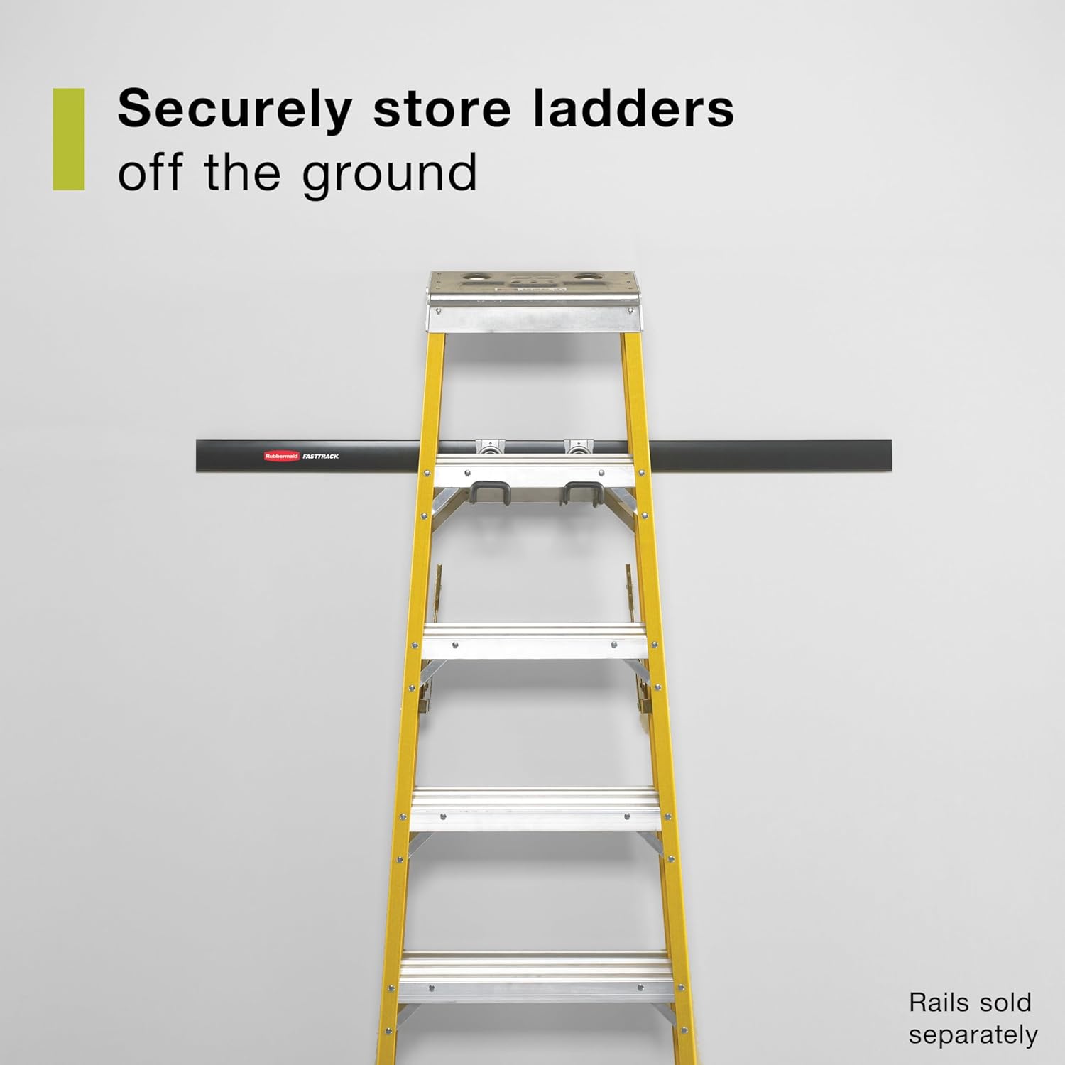 Rubbermaid FastTrack Ladder Hook Garage Wall/Ladder Hanger Wall Mount and Heavy Duty Organization for Home/Garage/Wall/Shed - Image 2
