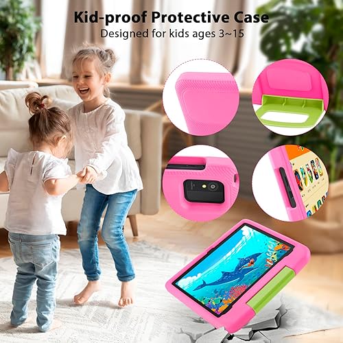 Miniatura 6 de Tableta para niños de 10 pulgadas, dispositivo Android 14 para niños pequeños, Octa-Core, 64GB, 5000mAh, WiFi 6 2.45GHz, pantalla IPS HD,