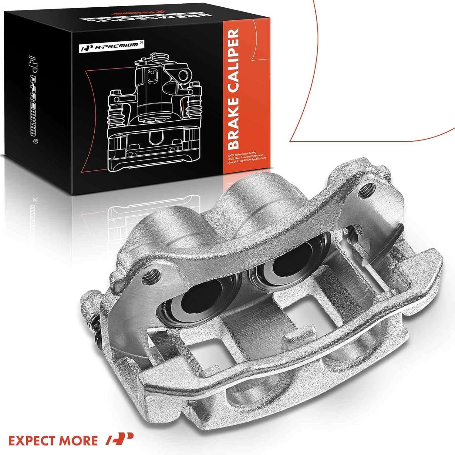 A-Premium Disc Brake Caliper Assembly with Bracket Compatible with Select Chevy, Pontiac and Saturn Models - Equinox 2005-2006, Vue 2004-2007, Torrent 2006 - Front Left Driver Side