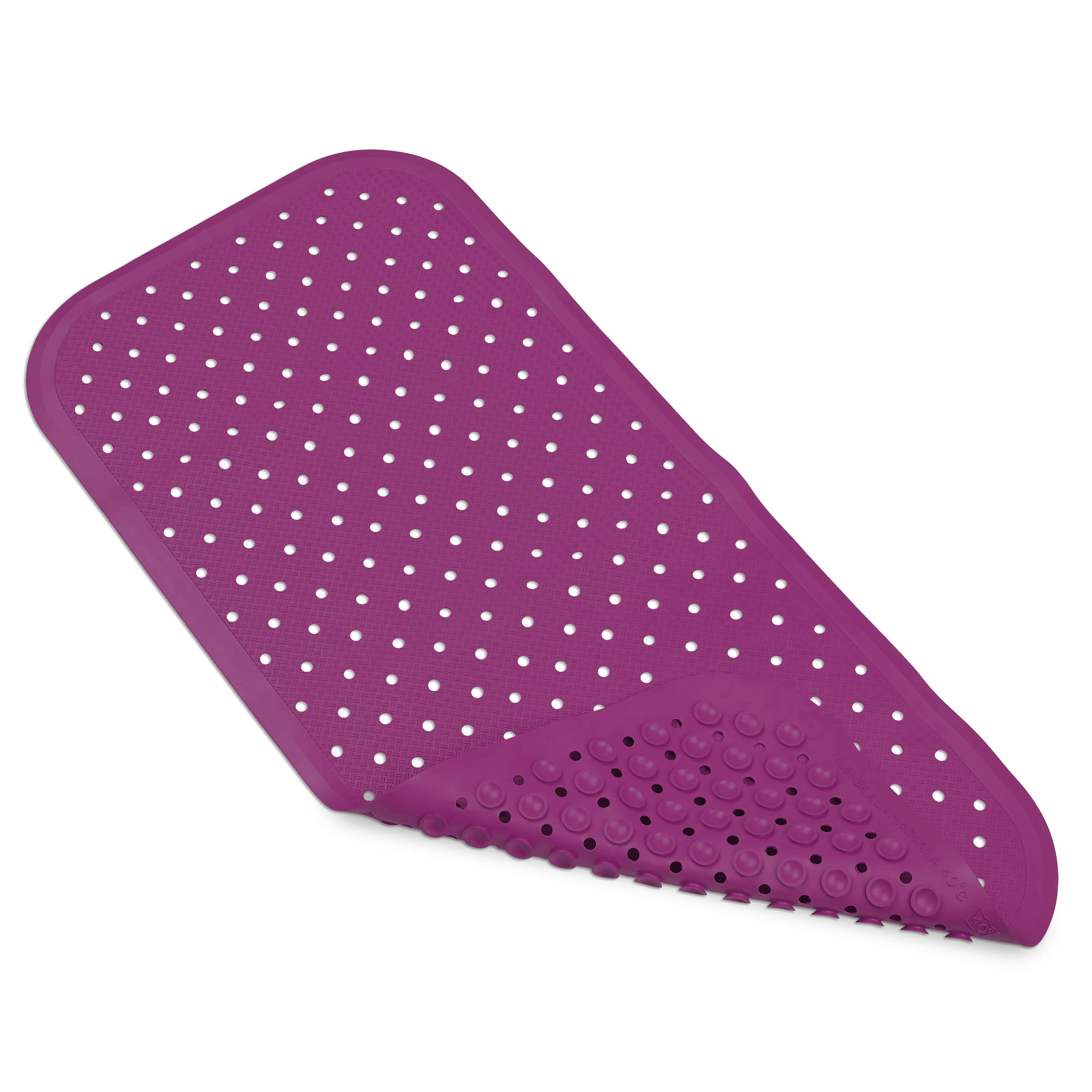 Tapis de baignoire antidérapant sans plastique FSC - Sans plastique - 100 % BPA + PVC - Violet - 76 x 34 cm 585900