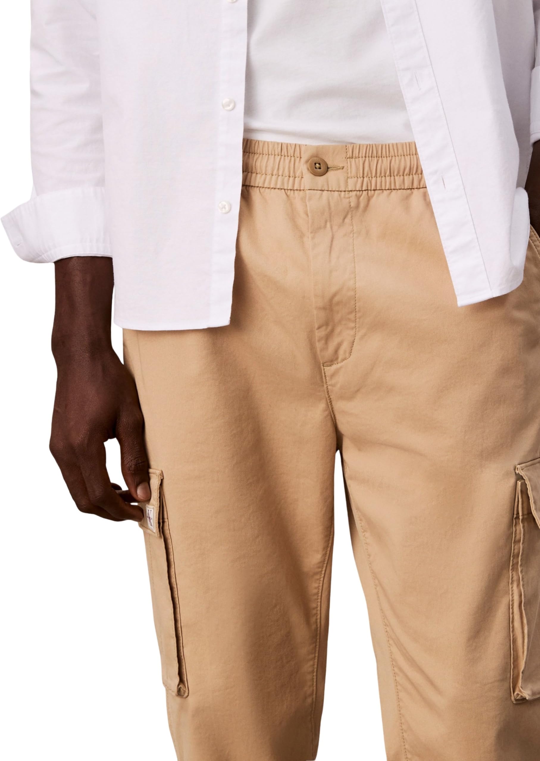 Calvin Klein Uomo Pantaloni Cargo Comfort Cotton Skinny Fit
