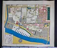 唐草模様 地図絵　時代物 唐草模様 地図絵 時代物