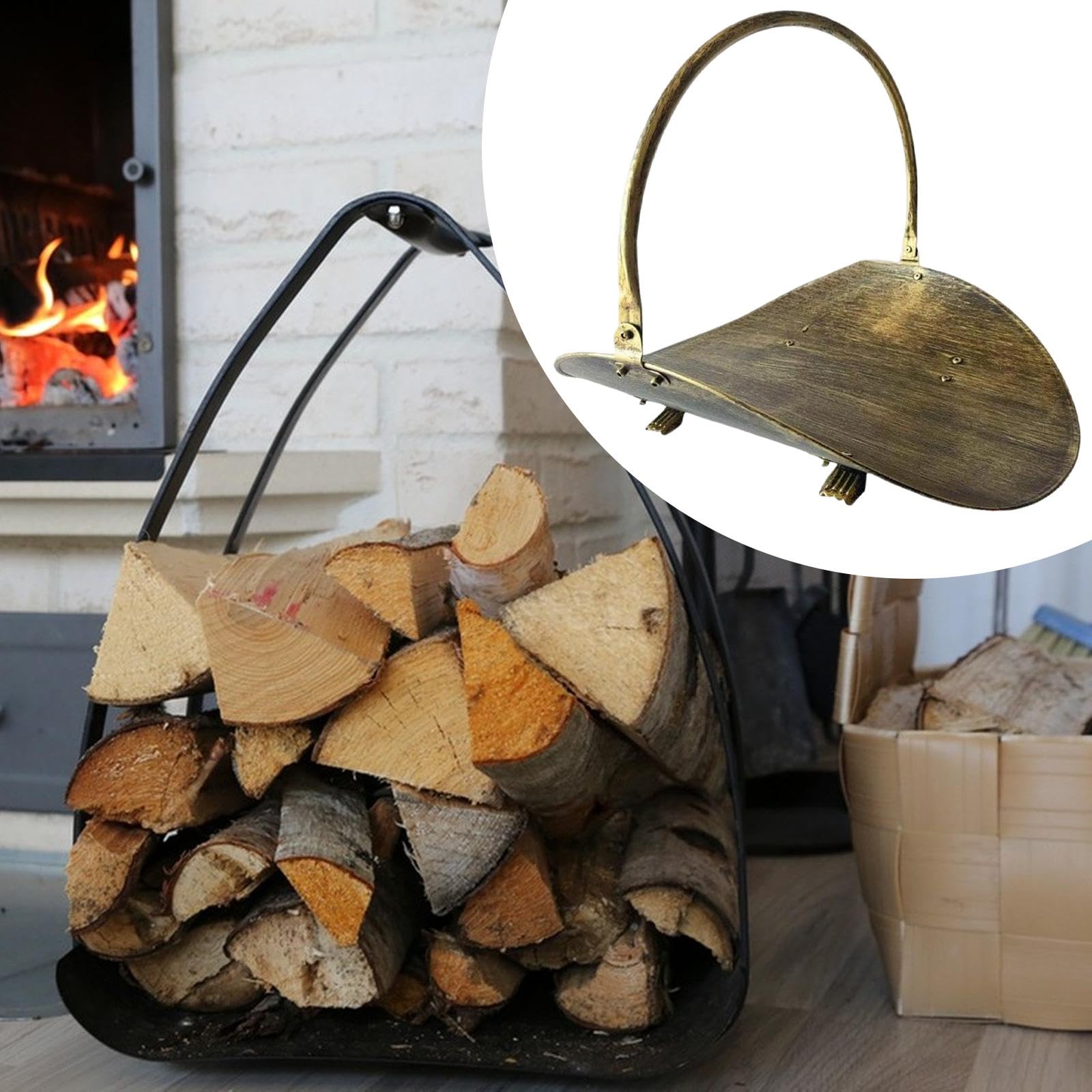 Sharplace Contenedor para Leña para Chimenea, Resistente Y Portátil.