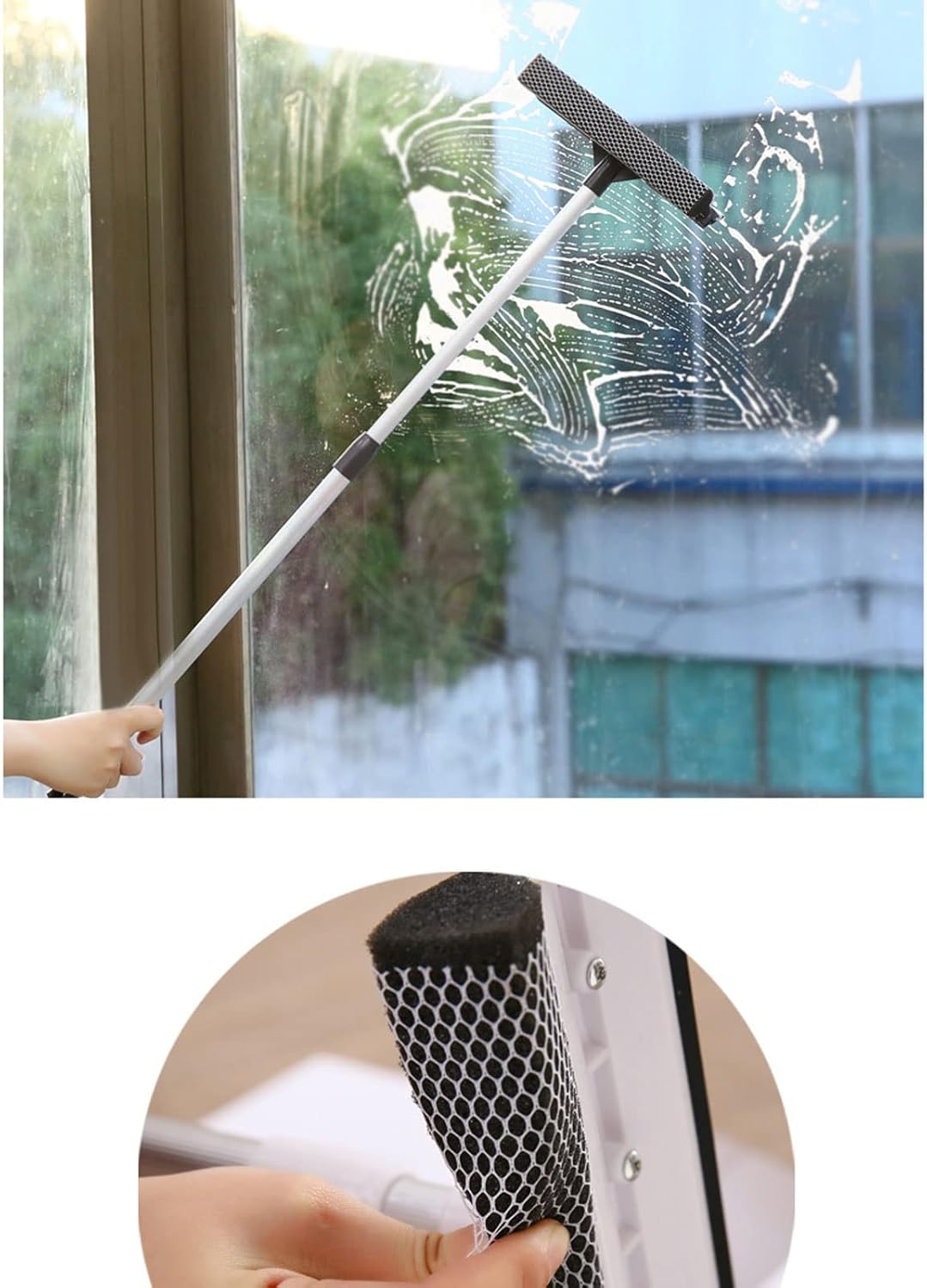 Shower Squeegees Make A Smooth Glass Cleaner; A Two-Sided Scraper; A Window A Telescopic Rod