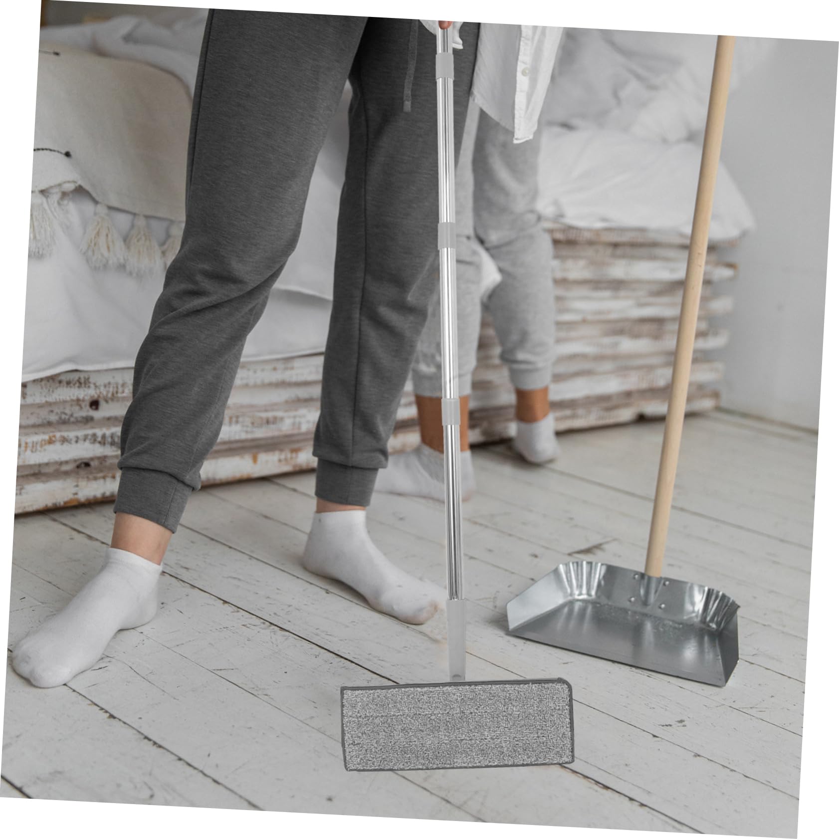 Fregona Super Absorbente con Cubo de Fregar y Pedal Escurridor, Trapeador de Limpieza Dual para Suelos y Ventanas en Hogares y Oficinas