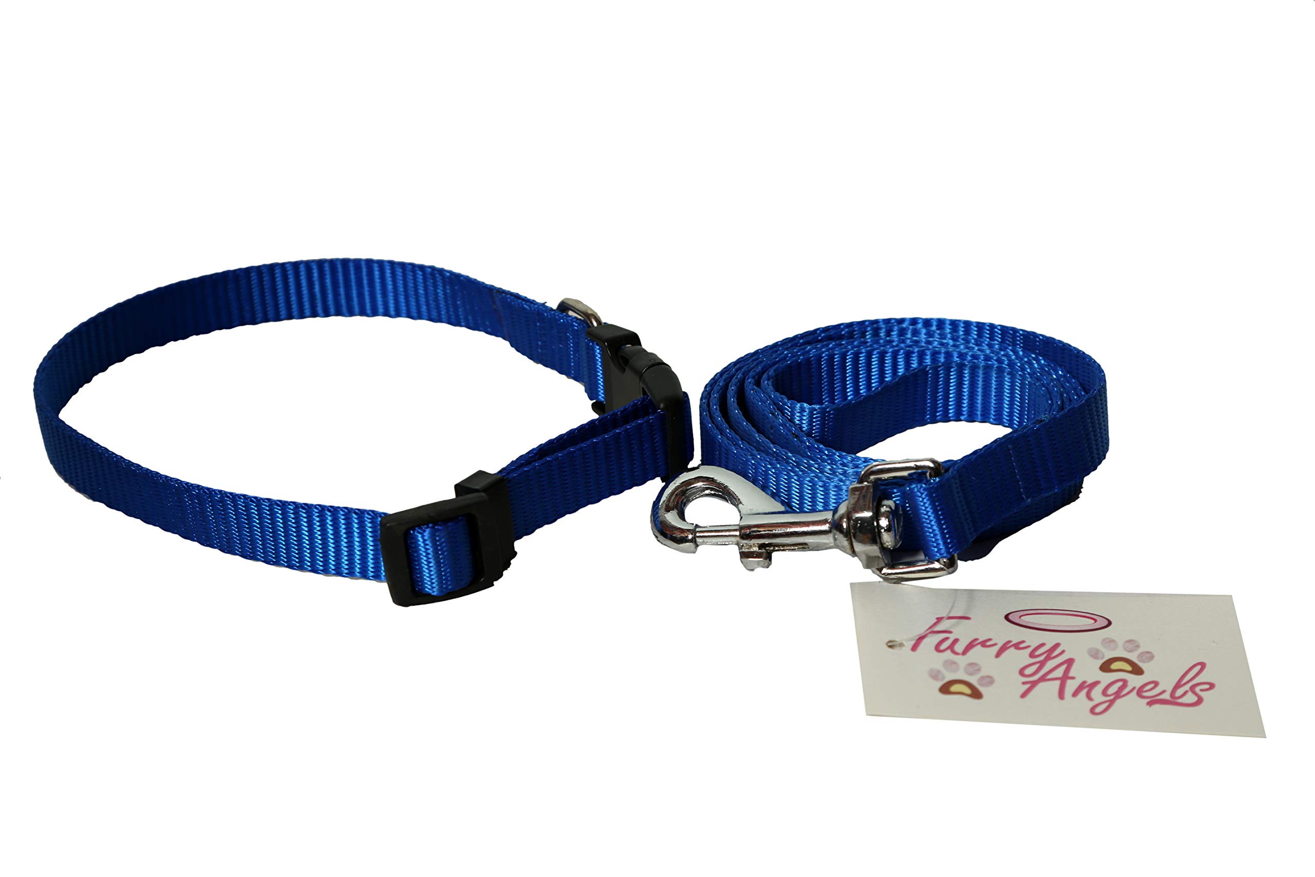 Furry Angels Polyester Adjustable Collar and Leash Set for Dogs/Cats (Medium Width -18 MM,Color - Blue) (B08P9SWVBS) Amazon Price History, Amazon Price Tracker
