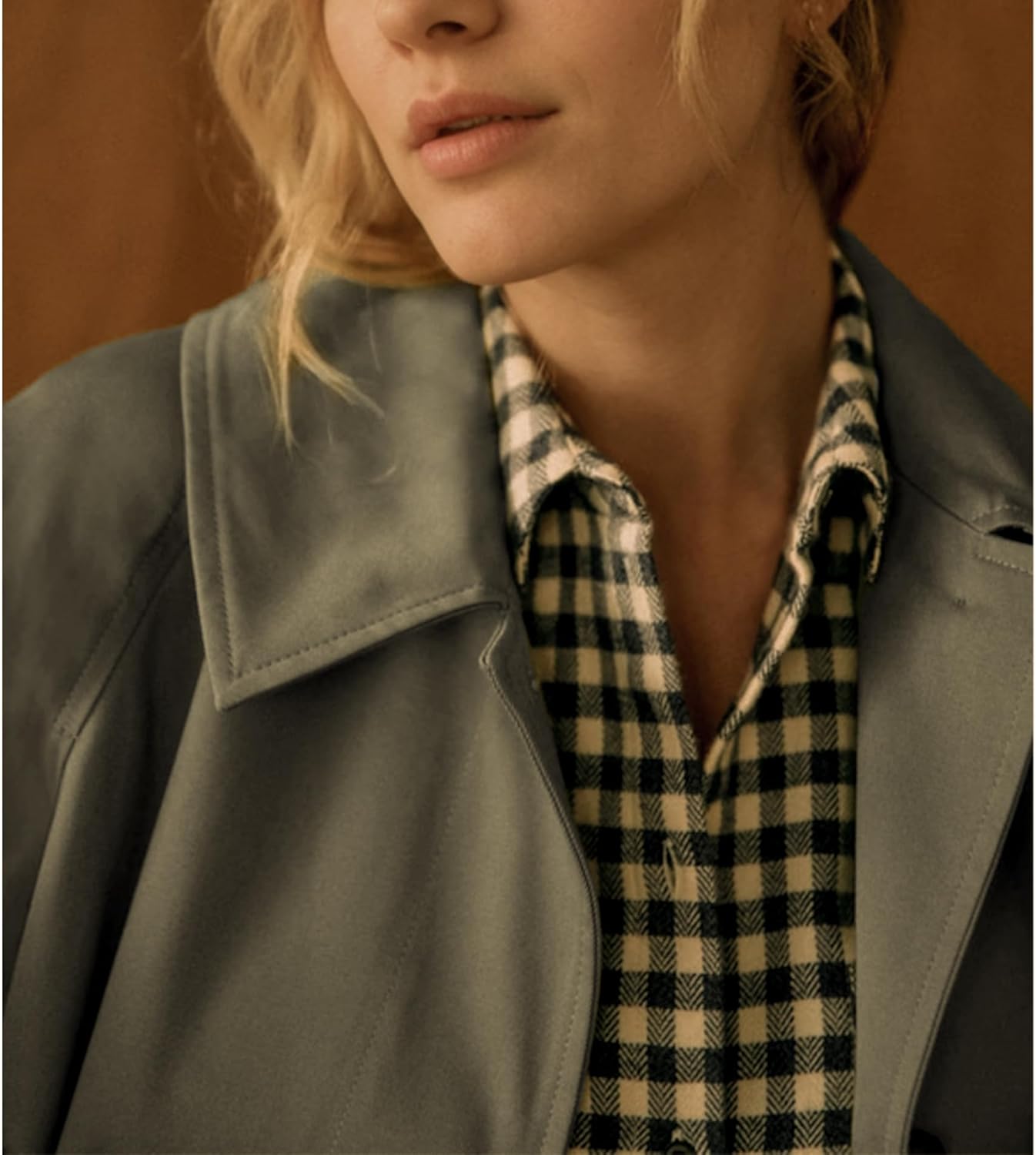 Songling Womens Long Trench Coat Single Breasted Oversized Windproof Trendy Fall Jacket Outerwear Coats - Image 8