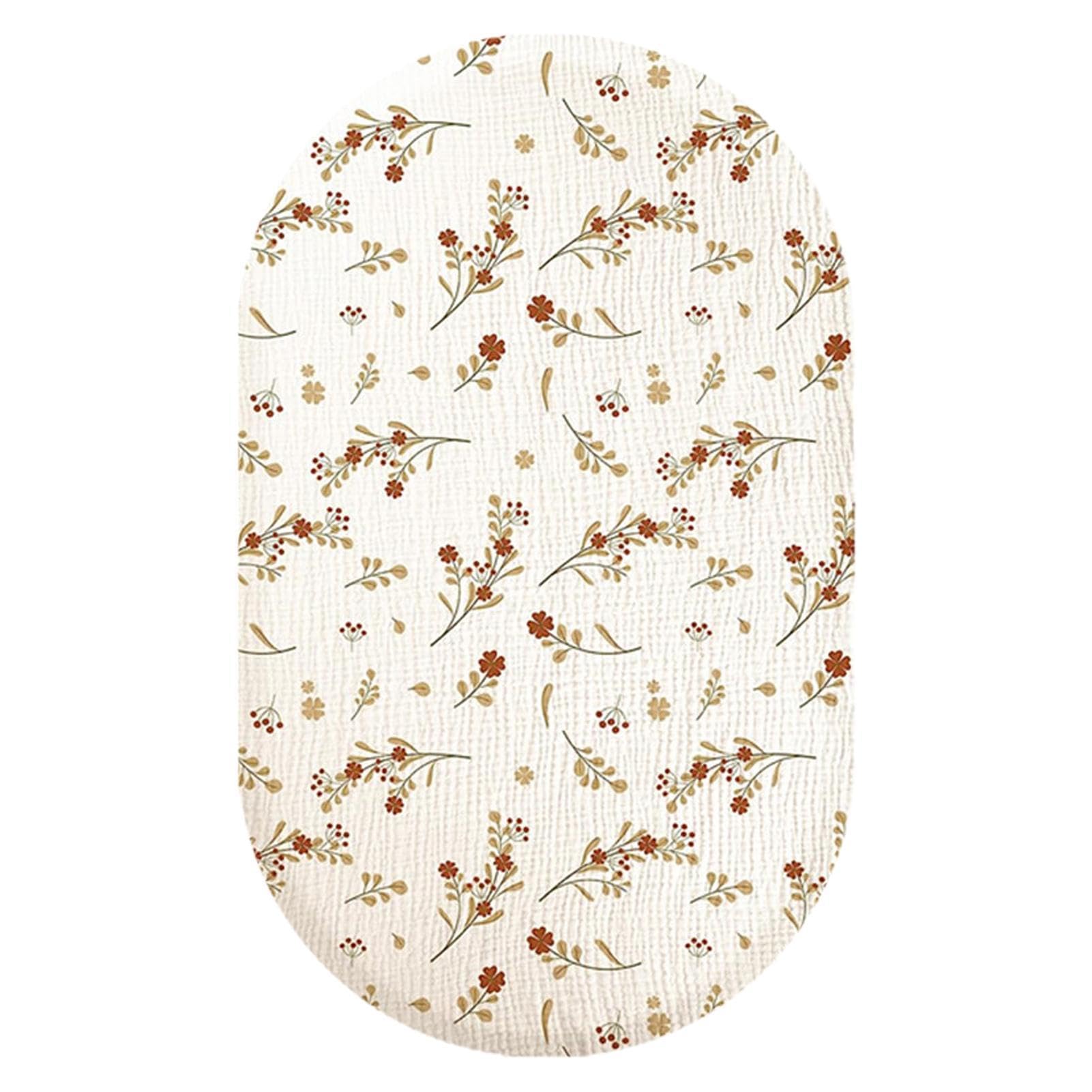 Crib Fitted Sheet - Soft and Cosy Gauze Sheets for for Girls | Neutral Muslin Mattress Sheet for Cot Beds, 32.3 x 16.9 x 3.9 Inches | Breathable
