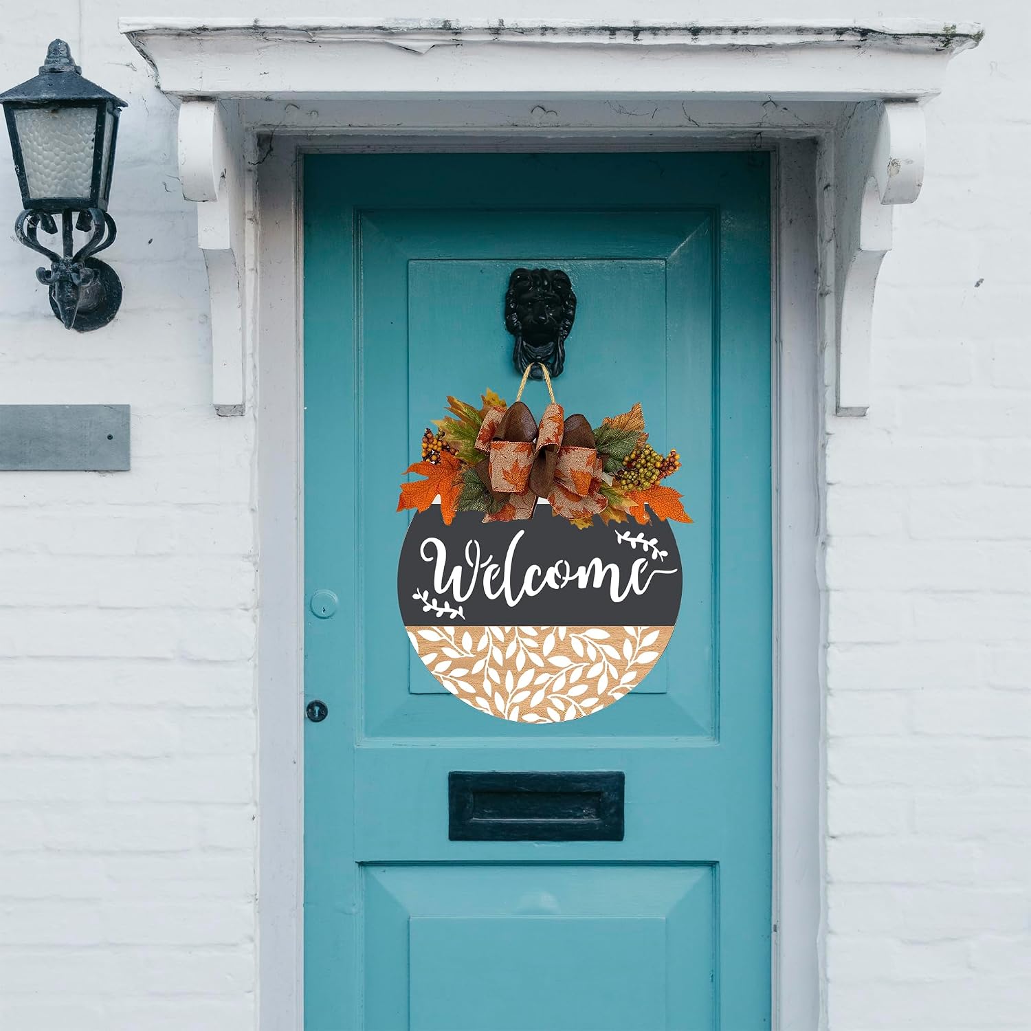 20 Pcs Welcome Sign Stencils for Painting on Wood, 12”Reusable Farmhouse Door Hanger Stencil Set and Decorative Pattern Templates for Door Mat Front Door Signs (Classic) image 5