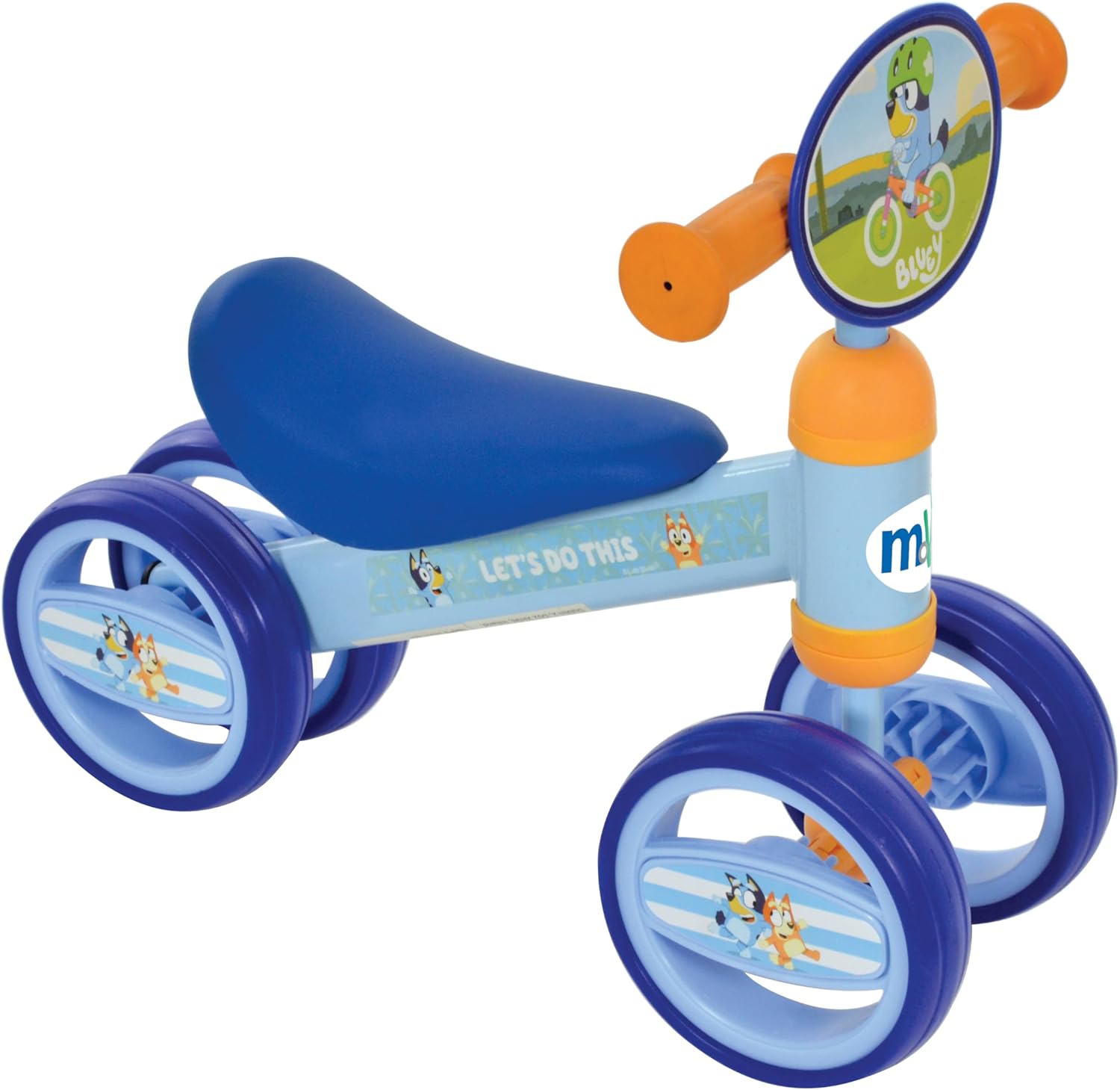 Bluey M004910 Bobble Ride On, Multicolour, H 37 cm x W 17 cm x L 47 cm
