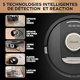 Shark PowerDetect Aspirateur Robot Laveur avec Base autovideuse et nettoyante de 60 Jours – Navigation 3D LiDAR – Wi-FI/App – 4 tampons Anti-microbiens, 1 Cartouche Anti-odeurs et 2 brosses – Noir - 6
