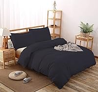 Vista 38 de Lujosa funda de edredón suave de 800 hilos, 100% algodón egipcio, tamaño Queen de gran tamaño (98 x 98 pulgadas), 1 funda de edredón con cierre