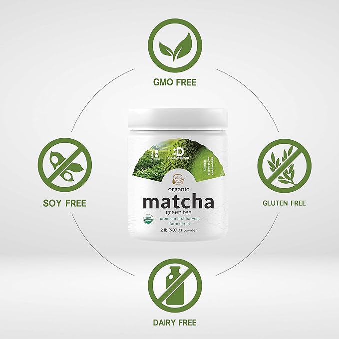 Té Matcha Orgánico en Polvo, 907 g, Cosecha Temprana miniatura 3