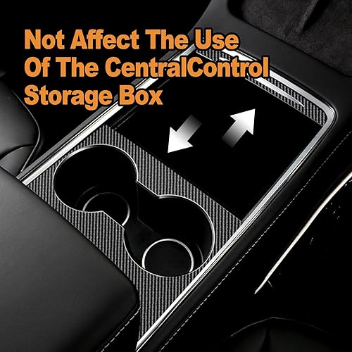 Miniatura 7 de Kit de envoltura de cubierta de consola de fibra de carbono compatible con TSL 2021-2024 Modelo Y y 2021-2023 Modelo 3 TSL, kit de envoltura de