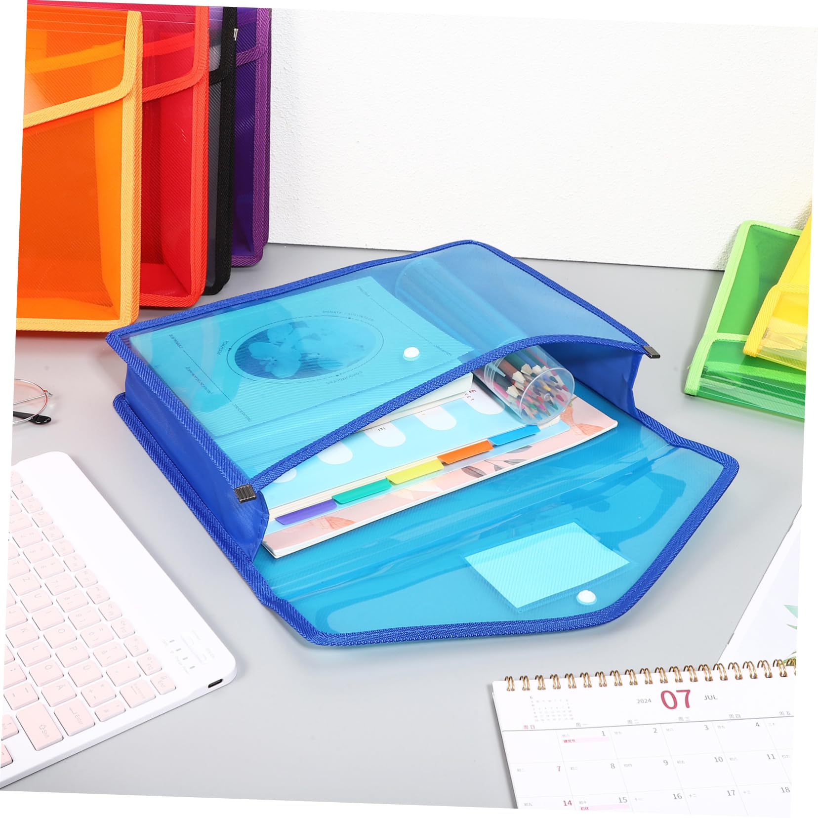Artibetter 7pezzi Portadocumenti Trasparenti Organizer Espandibile Per Documenti Formato Con Tasche Per Etichette Per Archiviazione Pratica e Ordinata