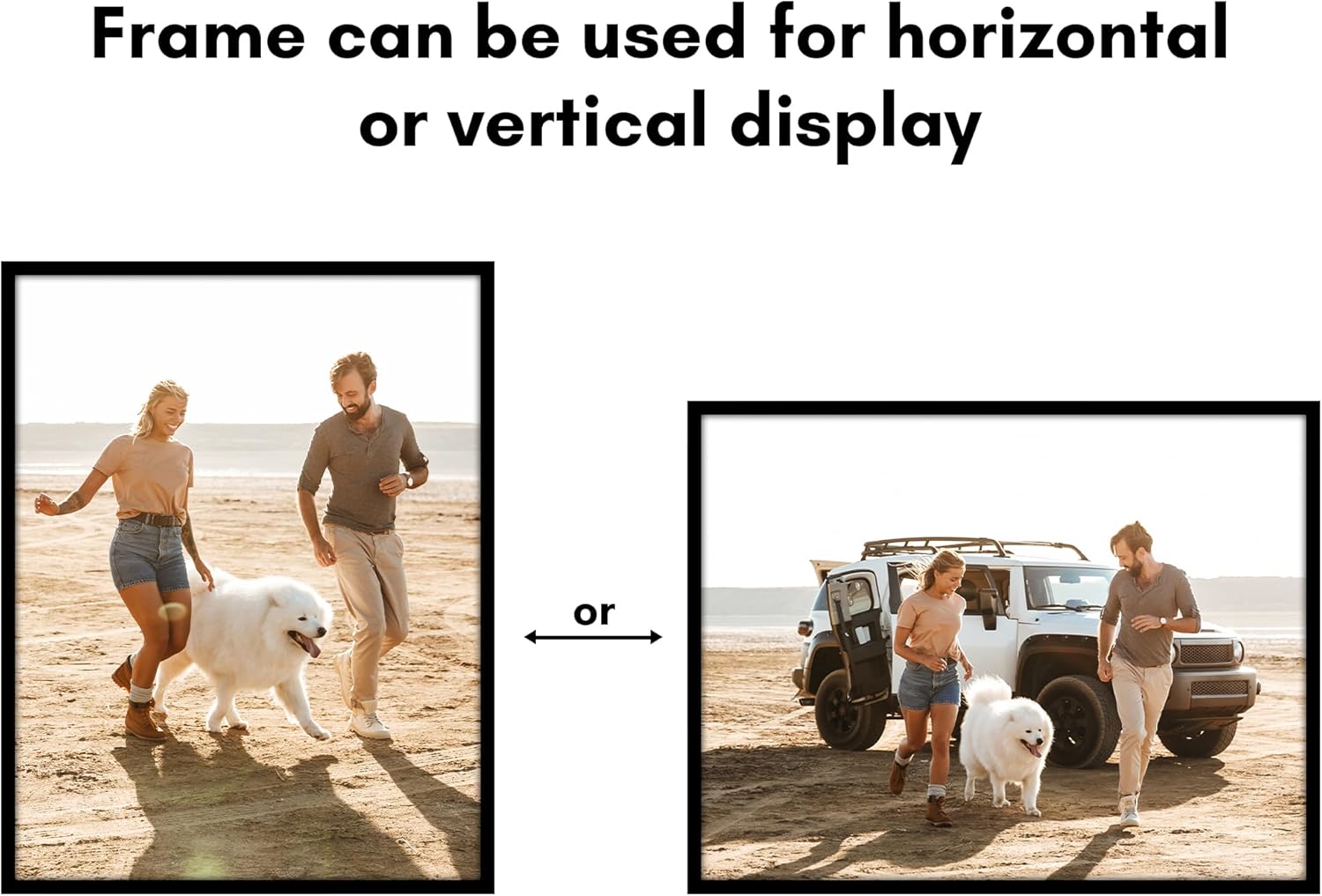 Americanflat 20x26 Picture Frame with Polished Plexiglass - Streamline Collection - Thin Border Picture Frame for Wall Display - Hanging Hardware Included - Black