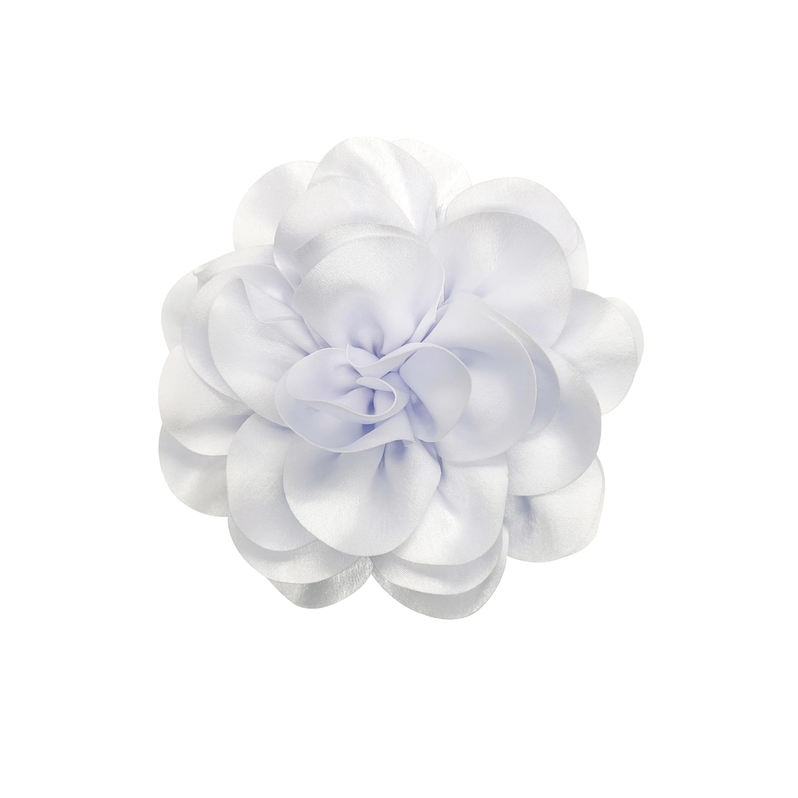Dainty Fabric Rose &amp; Camellia Flower Oversized Brooch Pins &amp; Hair Clip - Large Lapel Pin, 4.3in/7.5in
