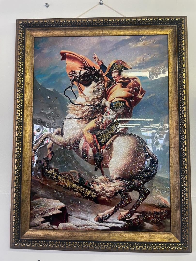 水晶絵　ルイ・ダヴィッド「ナポレオン」　アートパネル　クリスタル　立体　絵画 Amazon.co.jp: 水晶絵 ルイダヴィッド「ナポレオン」 アートパネル