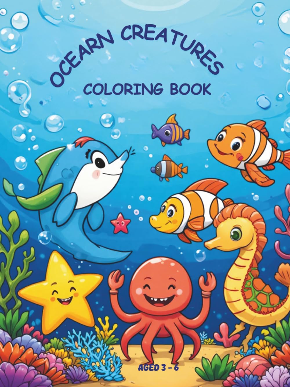 OCEAN CREATURES: COLORING BOOK
