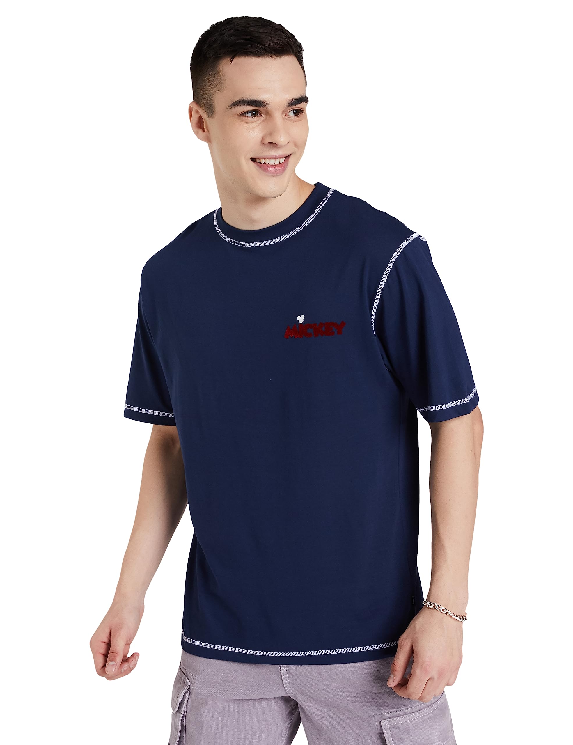 Amazon Brand - SymbolMen's Cotton Oversized Fit T-Shirt