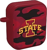 Vista 5 de AFFINITY BANDS Iowa State Cyclones Camo HDX - Funda compatible con Apple AirPods Generaciones 1 y 2