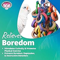 Vista 6 de Super Bird Creations SB1107 Bagel Cascade Bird juguete, tamaño grande, bagels recargables, 15 "x 4.5