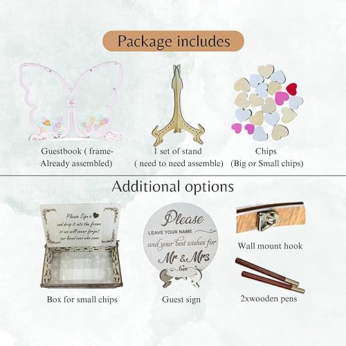 Miniatura 6 de Butterfly Quinceanera Guest Book Drop Box Alternative, Personalized Butterfly Quinceanera Guest Book Mis Quince Anos Guest Book Butterfly Mis Quince