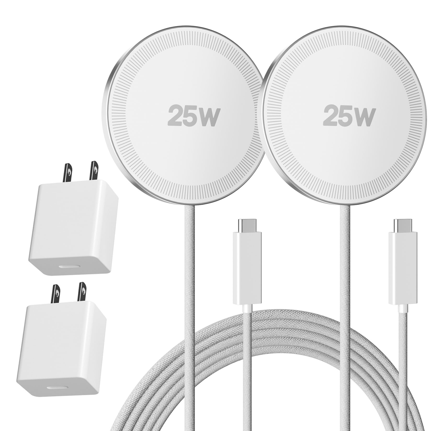 Caricabatterie magnetico wireless da 25 W: pad di ricarica rapida per iPhone 17 16 15 14 13 12 Pro Max, Samsung Galaxy S26, Google Pixel 10, AirPods-Slim portatile per comodino da viaggio ufficio