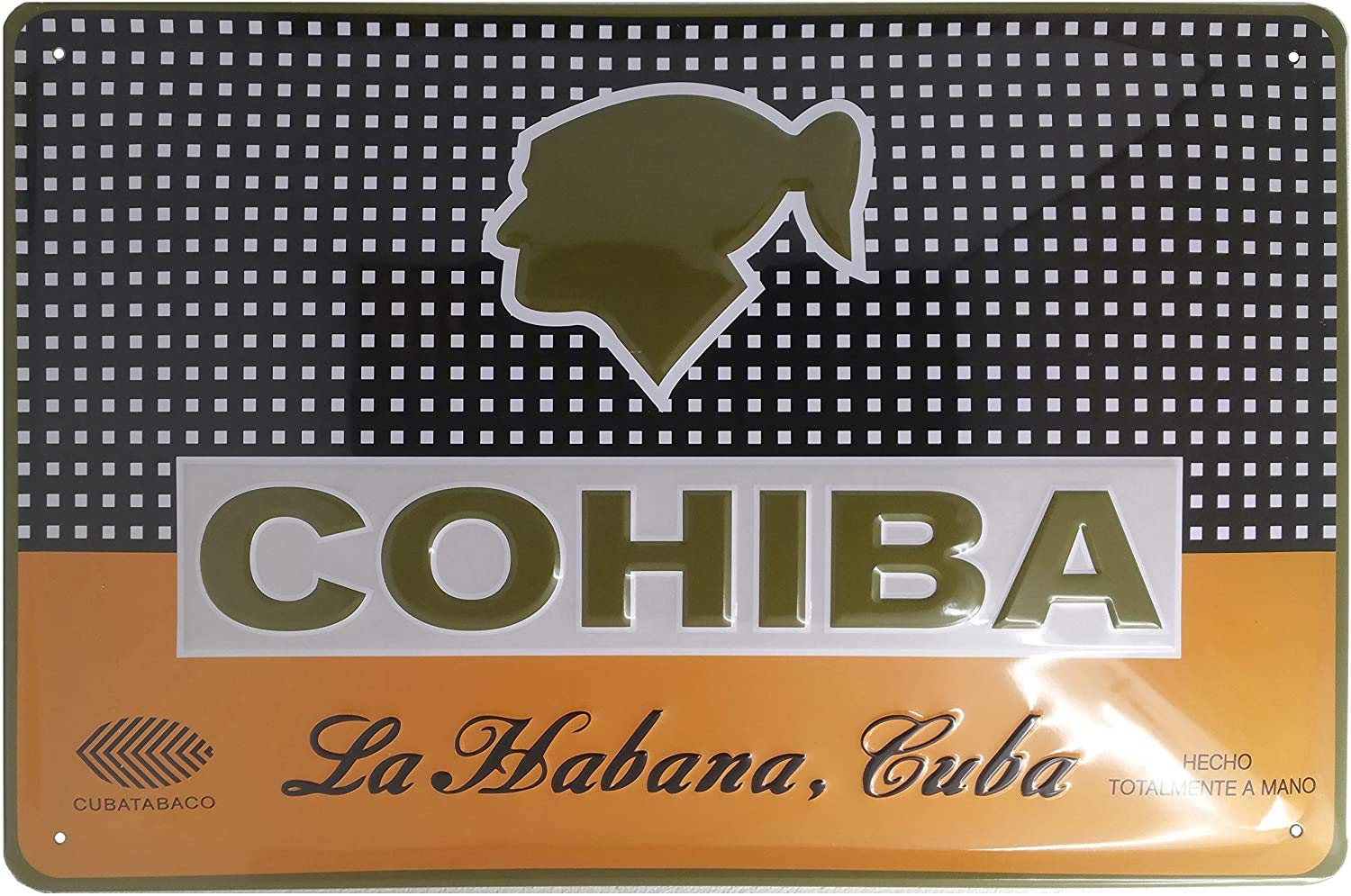 Luckylinde Colourful Cohiba Cigarre Retro Advertising Tin Sign Door Sign Bar Decoration Embossed 30X20cm