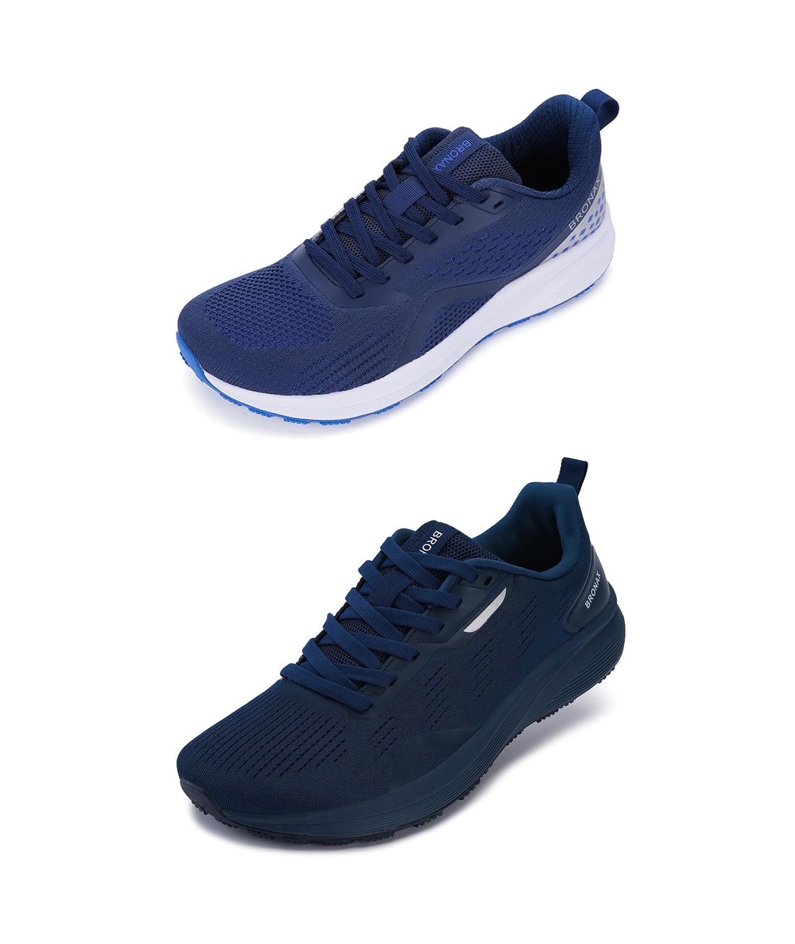 Bronax Mens Wide Toe Box Running Shoes