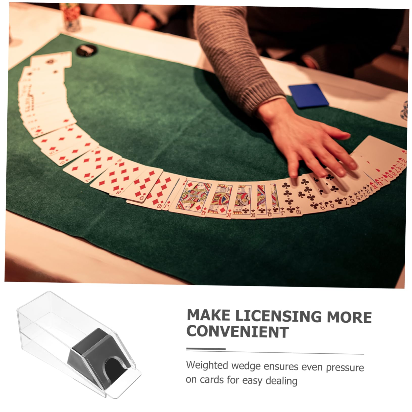 Carte da Gioco in Acrilico Distributore, 1 Pezzo, per Poker Dealer