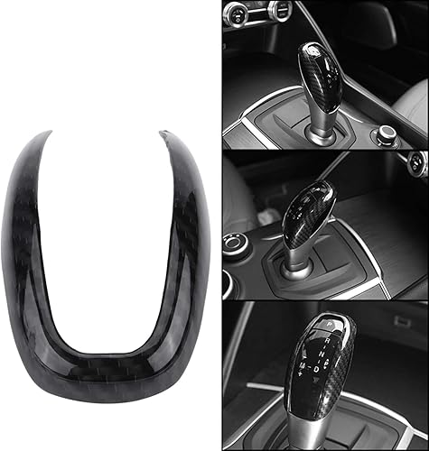 Miniatura 9 de Cubierta del marco de engranajes, cubierta de marco de palanca de cambios interior de coche para Stelvio/Giulia