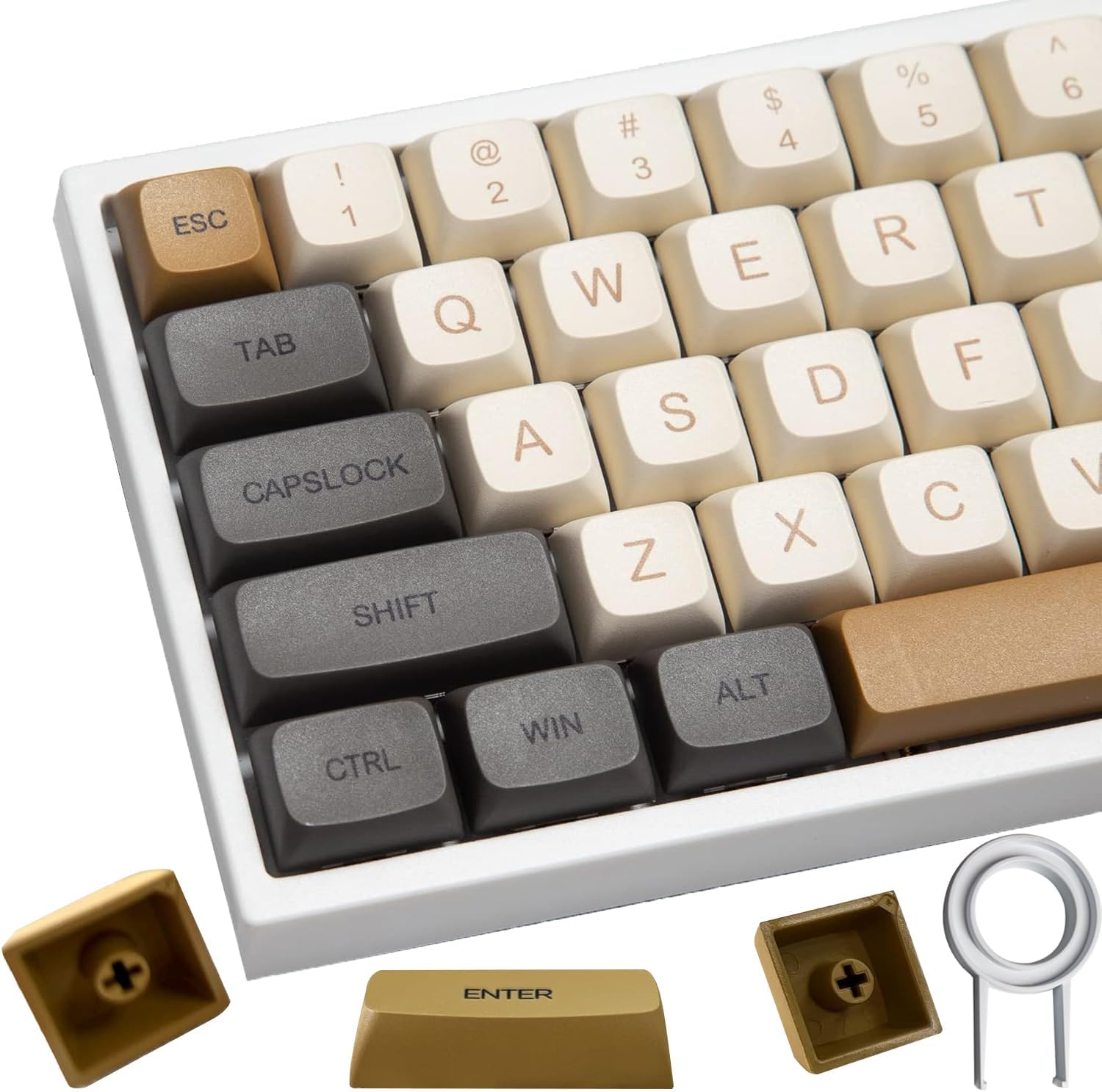 – SEEFY Retro Keycaps 125 Keys Custom Gaming Keycaps PBT Dye-Sublimation XDA Profile ANSI US Layout for Cherry MX Switches 61 64 68 98 104 108 Mechanical Keyboard